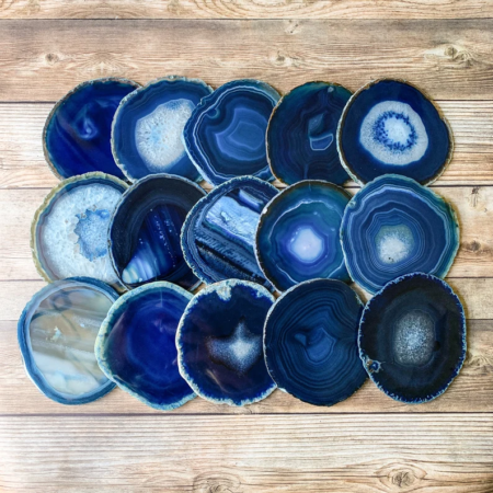 Peruvian Agate dyed coasters